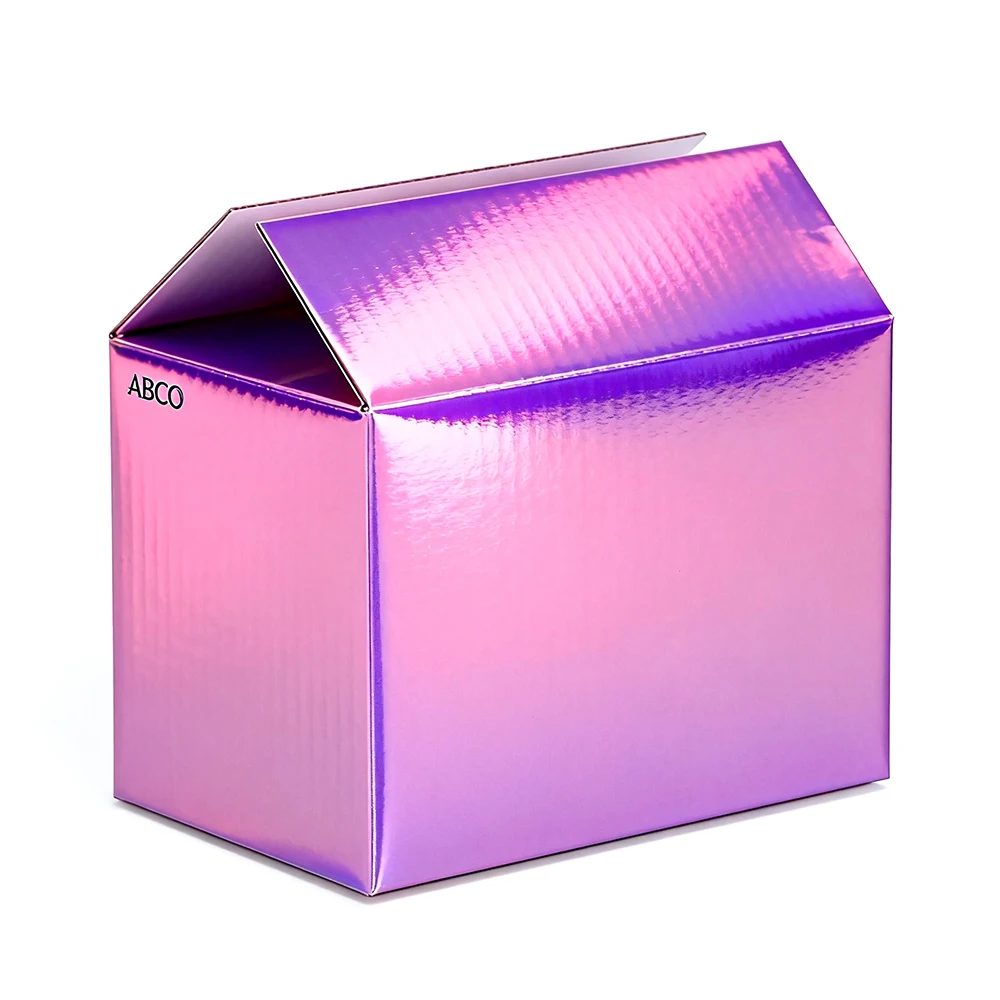 Large-capacity Corrugated Boxes Gold Silver Laser Colored Cartons