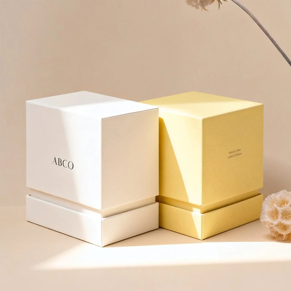 Luxury Empty Rigid Candle Jars Packaging Gift Boxes