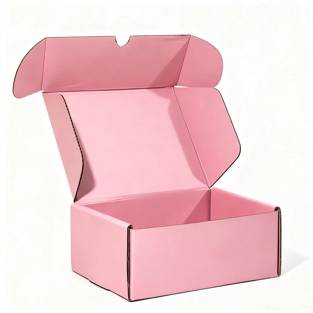 Personnalisé Emballage Shipping Boîte en Étui Ondulé Brown Rose Mailing Boîte
