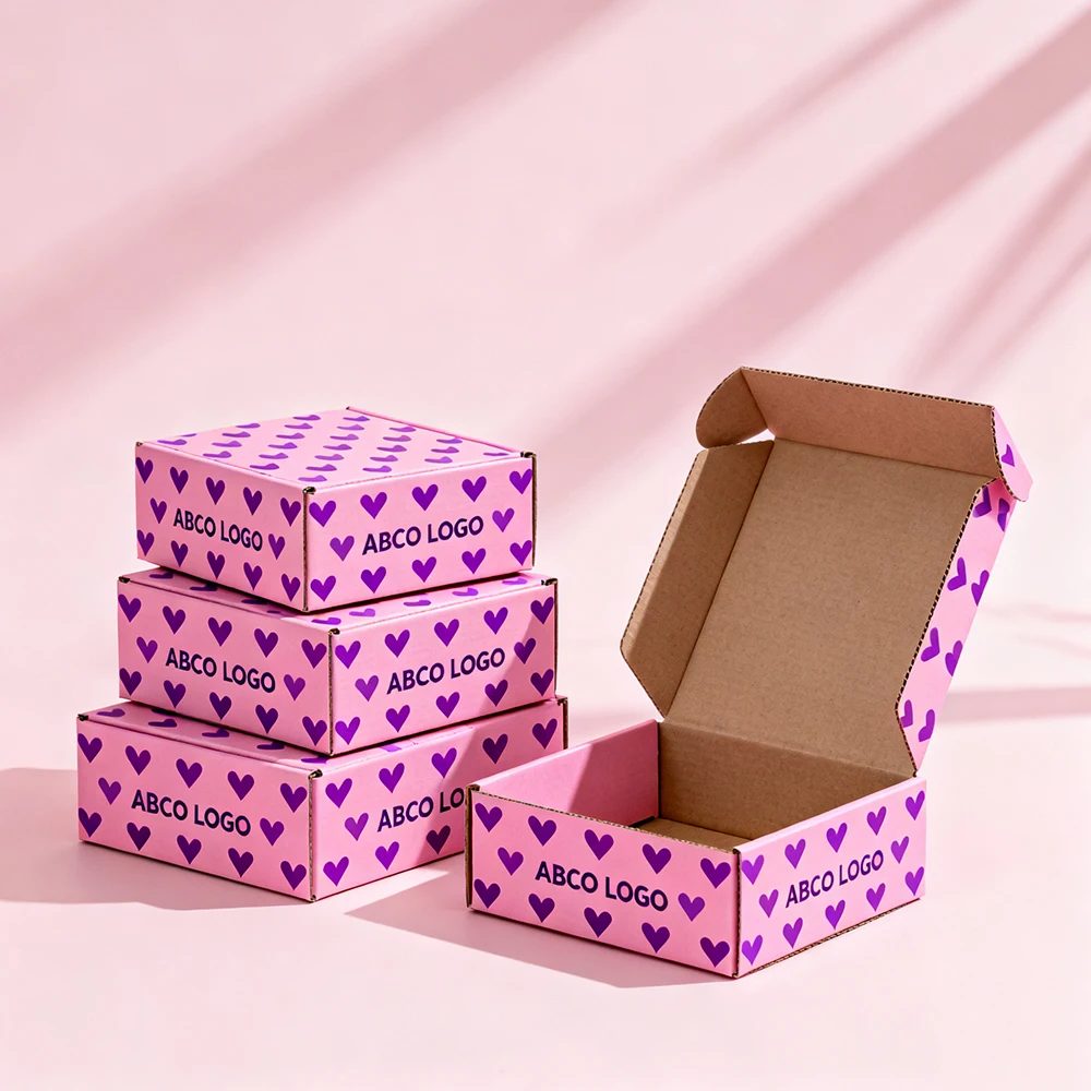 Corrugated Boxes UV Printing Recycled Materials For Retail Geschenk Wrapping