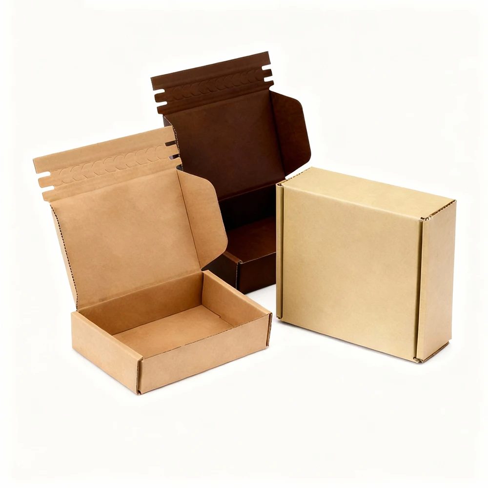 Factory Direct Logo nach Maß Bedruckt Kraft Brown Corrugated Papier Boxes