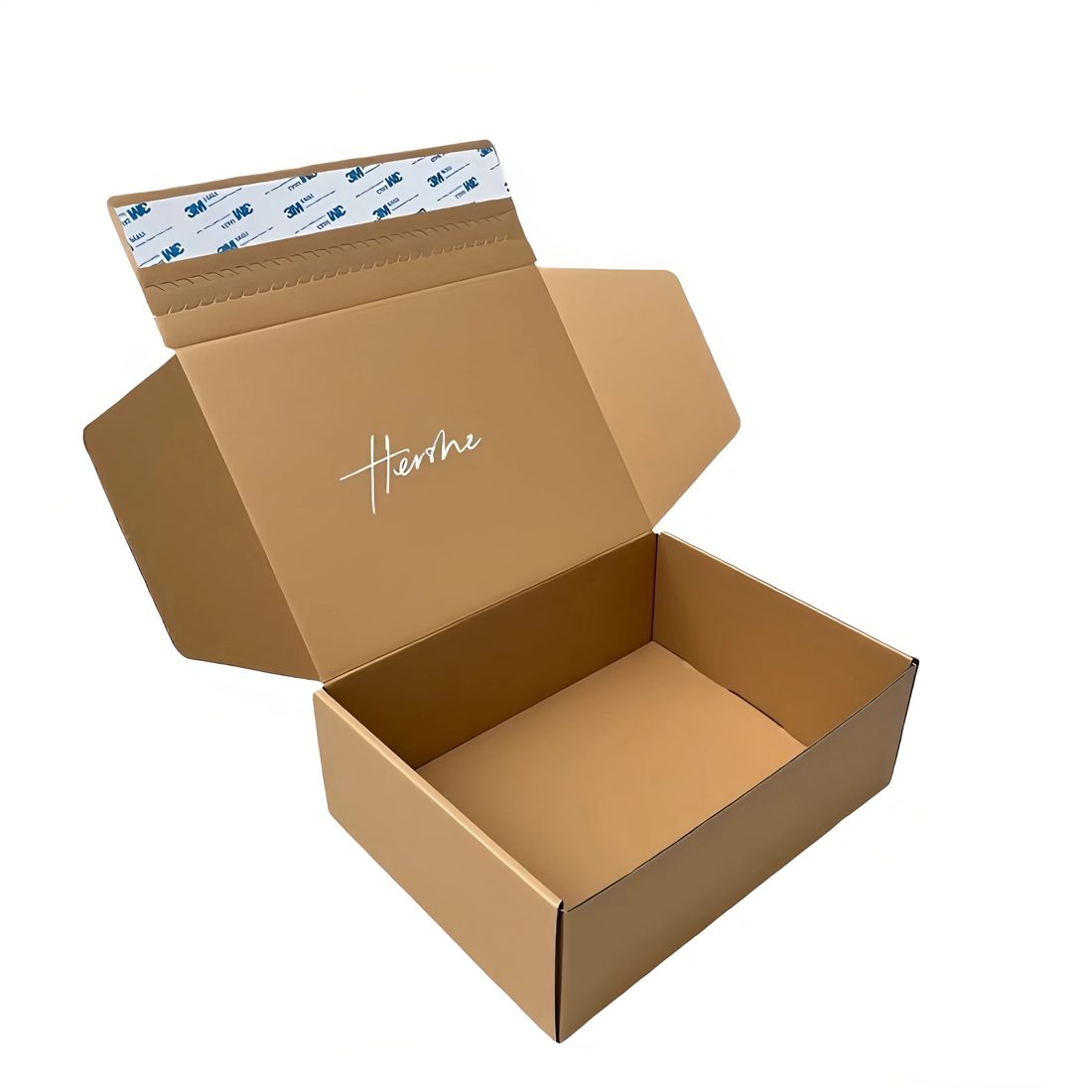 High-end 3mm Corrugated Kraft Papier Shipping Zipper Box