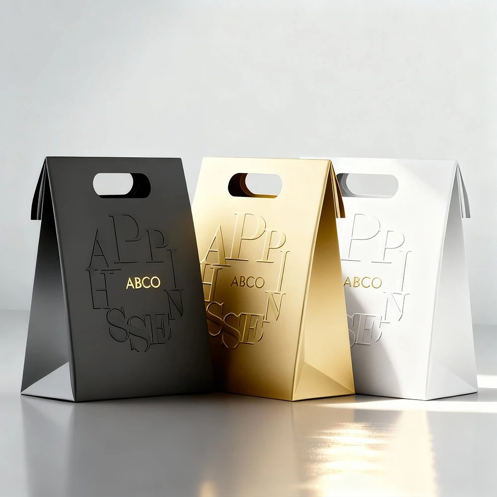 Individuell Design Luxus Schwarz Kraft Papiertüte