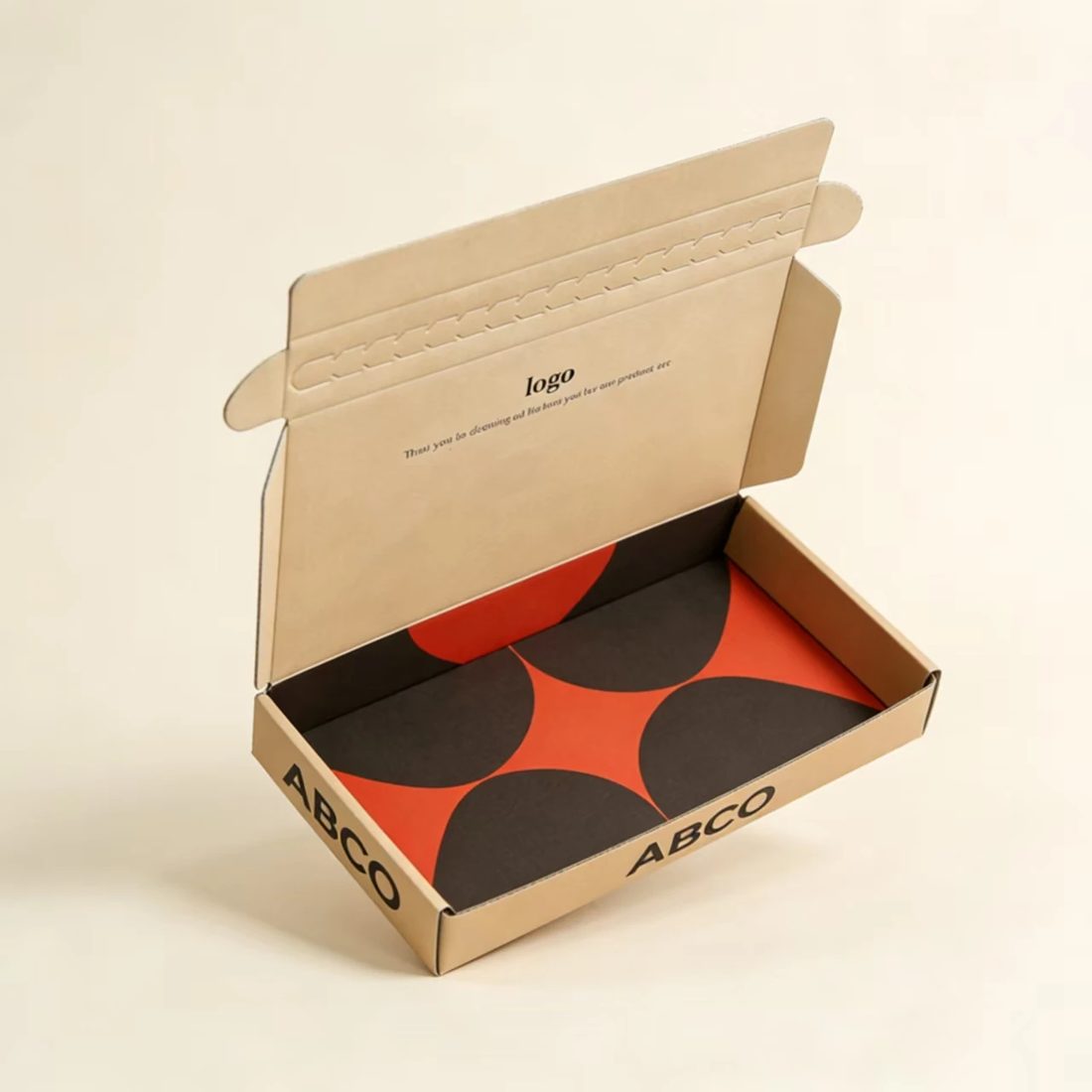 Karton Box Verpackung Individuell Bedruckt Logo Self-adhesive Sealing Tear Strip