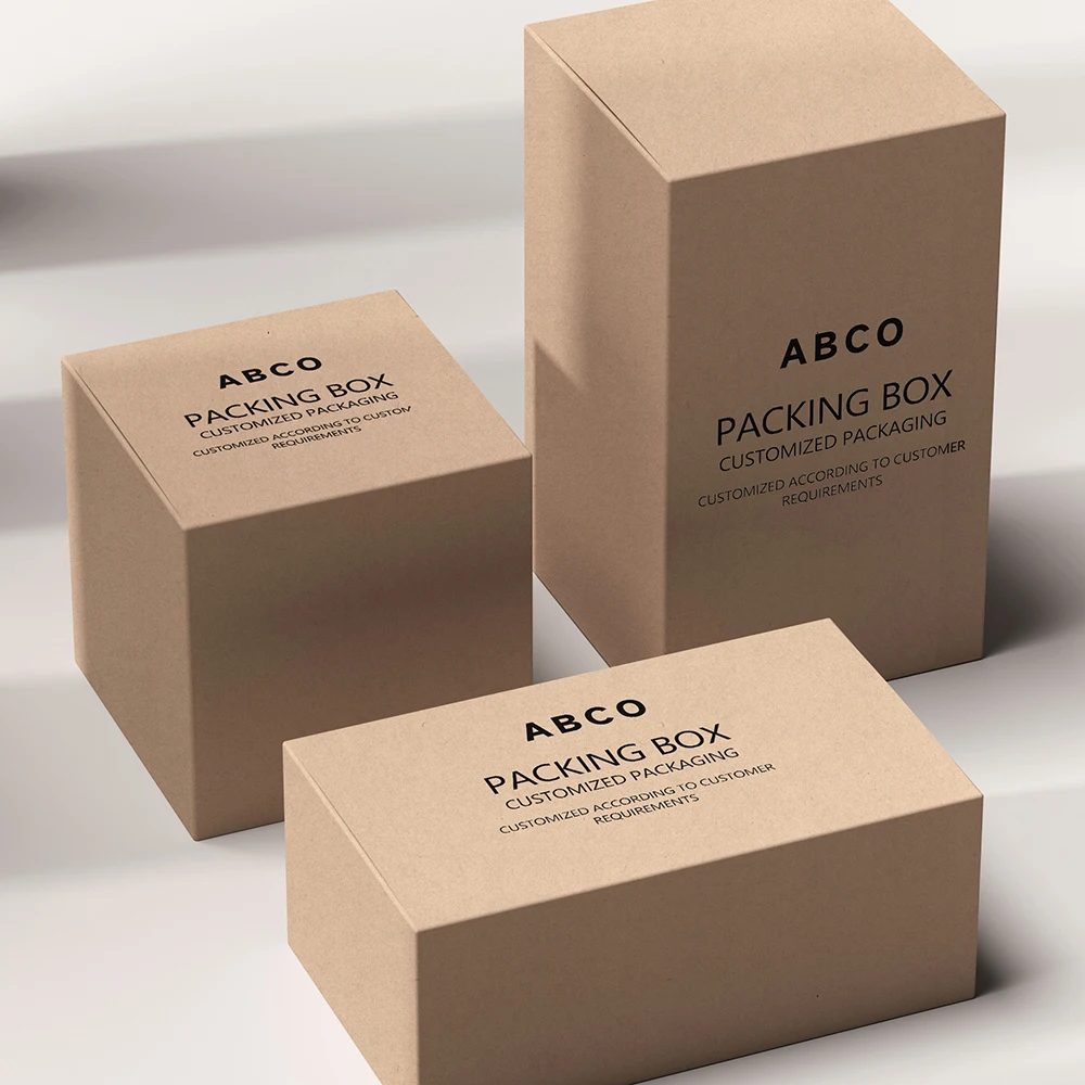 Logo Falt Kraft Papier Kosmetik Boxes For Verpackung