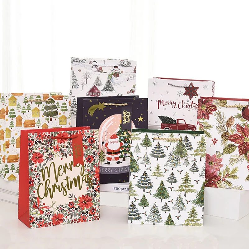 Premium Metallic Foil Hot Stamping Christmas Gift Bag