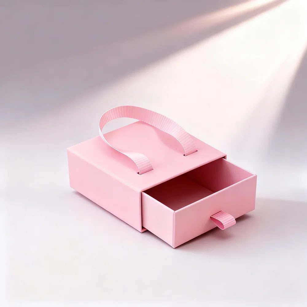 Portable Doré Foil 2mm Thick Paperboard Coffret à Bijoux