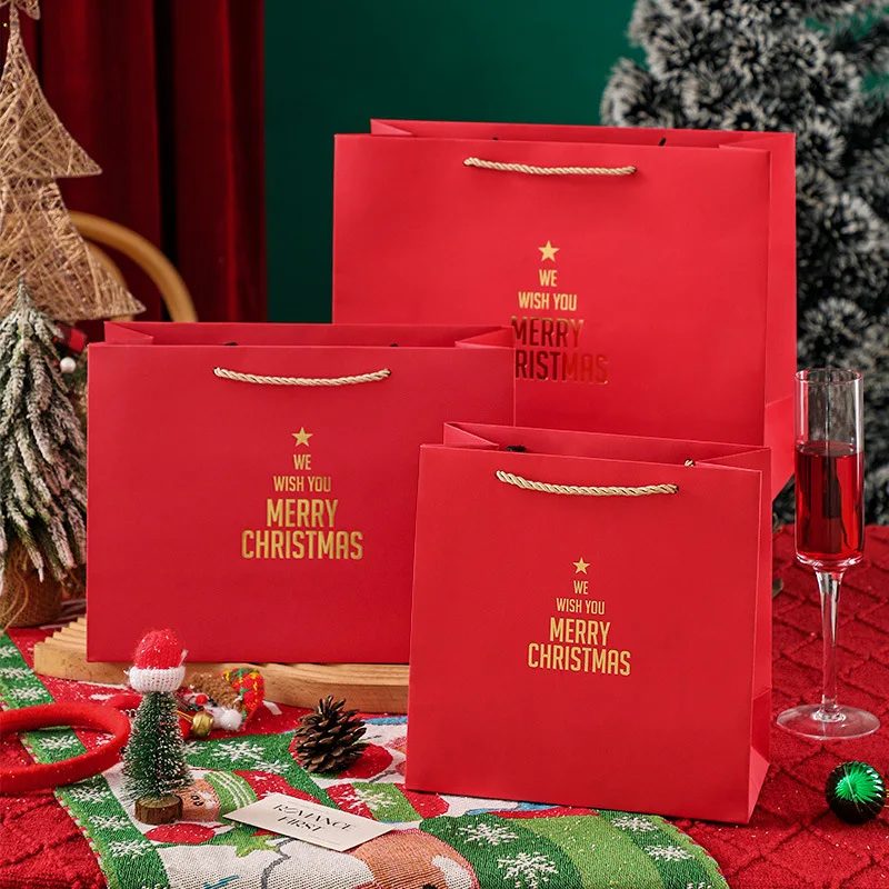 New Weihnachten Geschenk Bags Apple Candy Scarf Geschenk Rot Verpackung