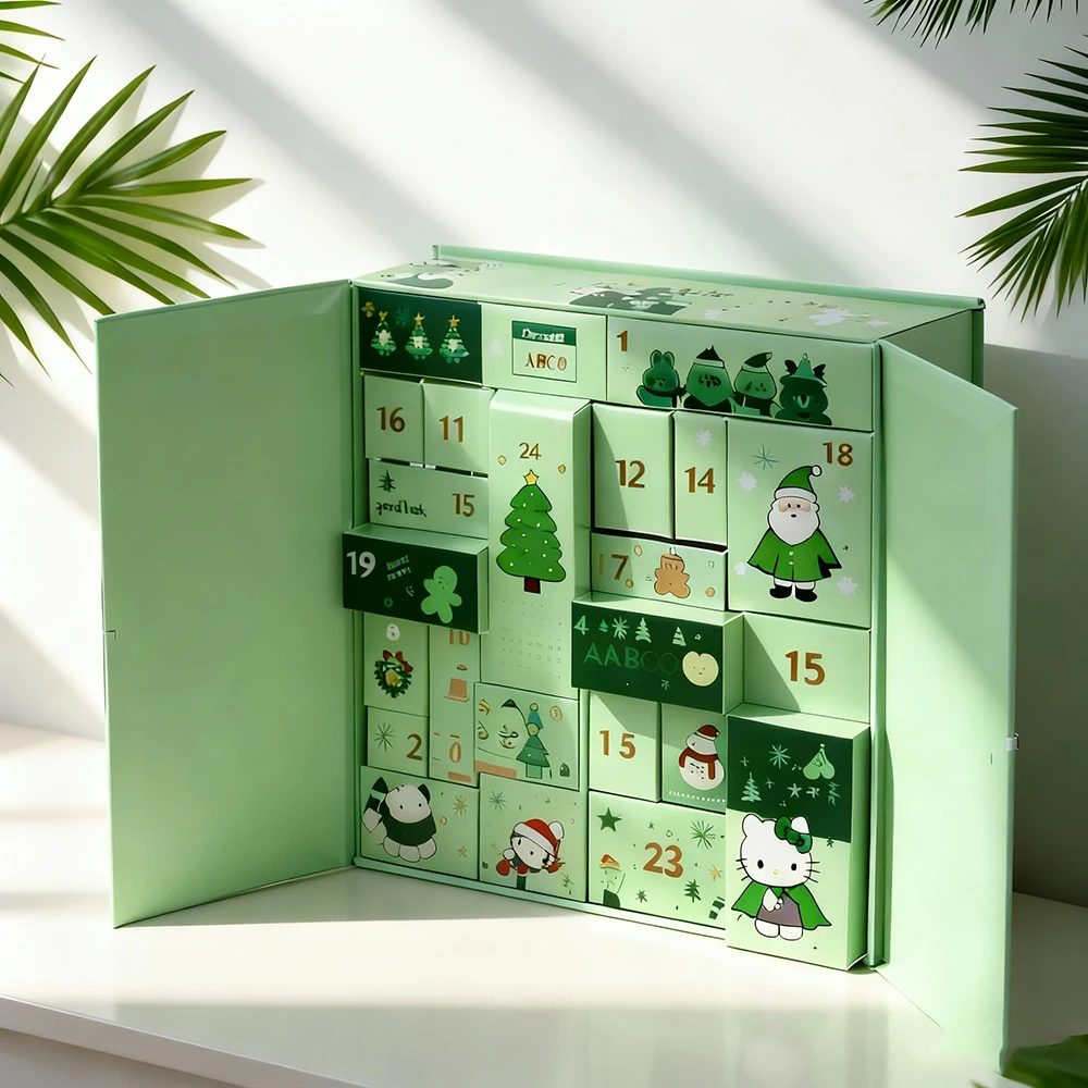New Year Noël Birthday Coffret Cadeau Pliable Blind Countdown Calendar