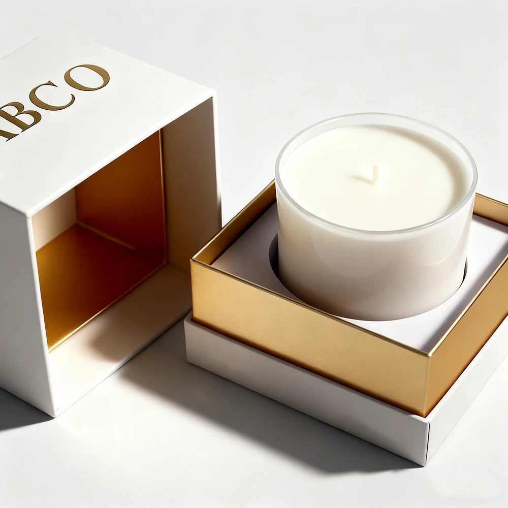 Recycled Paperboard Boîte Rigide For Candle Emballage
