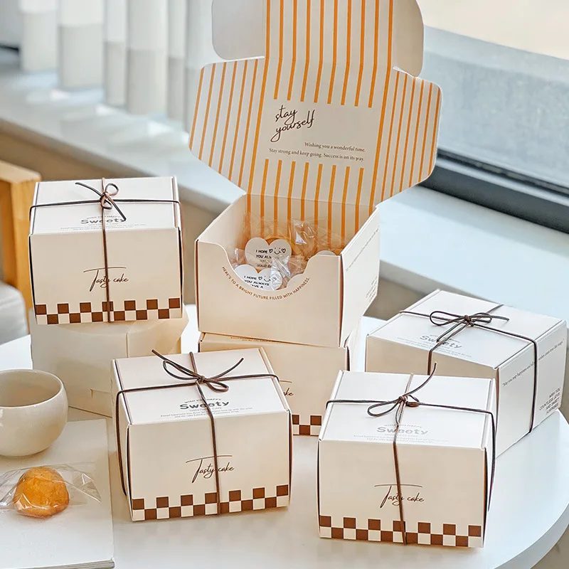 Papier Boxes New Style Blanc Chocolat Sushi Bakery Items Emballage