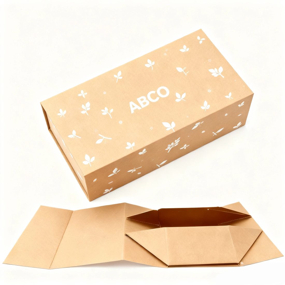 Logo Personnalisé High Luxe Ruban Pliant Reusable Cadeau Boxes