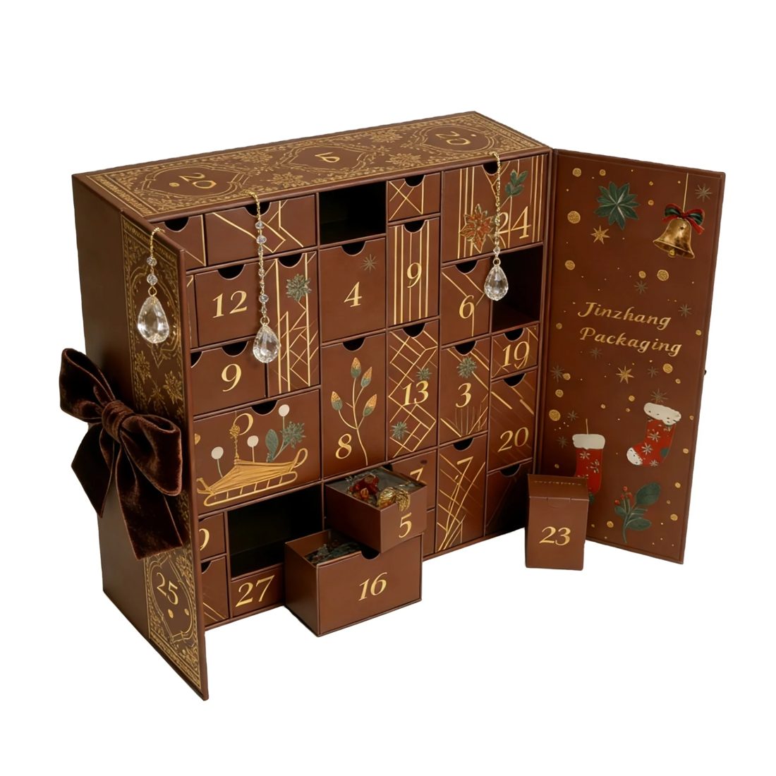 Pliant Étui Boîte 24 Drawers For Cosmétique Beauté Calendrier de l'Avent