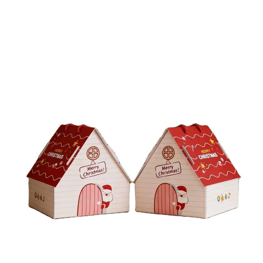 Integrated Folding Paper Boxes Cardboard Christmas House Box