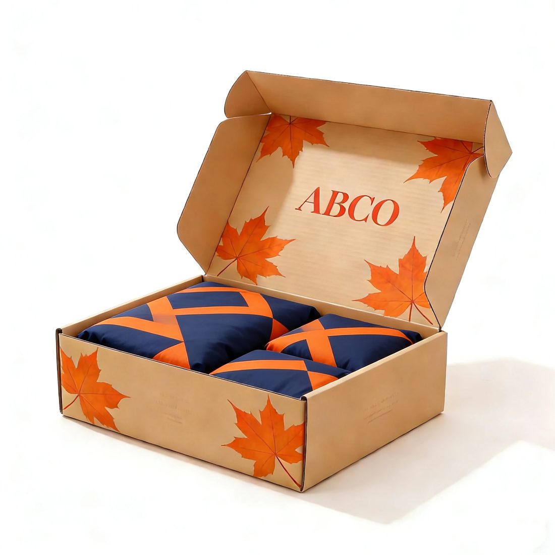 Logo Personnalisé Imprimé Elegant Self Erecting Corrugated Paperboard Shipping Boxes