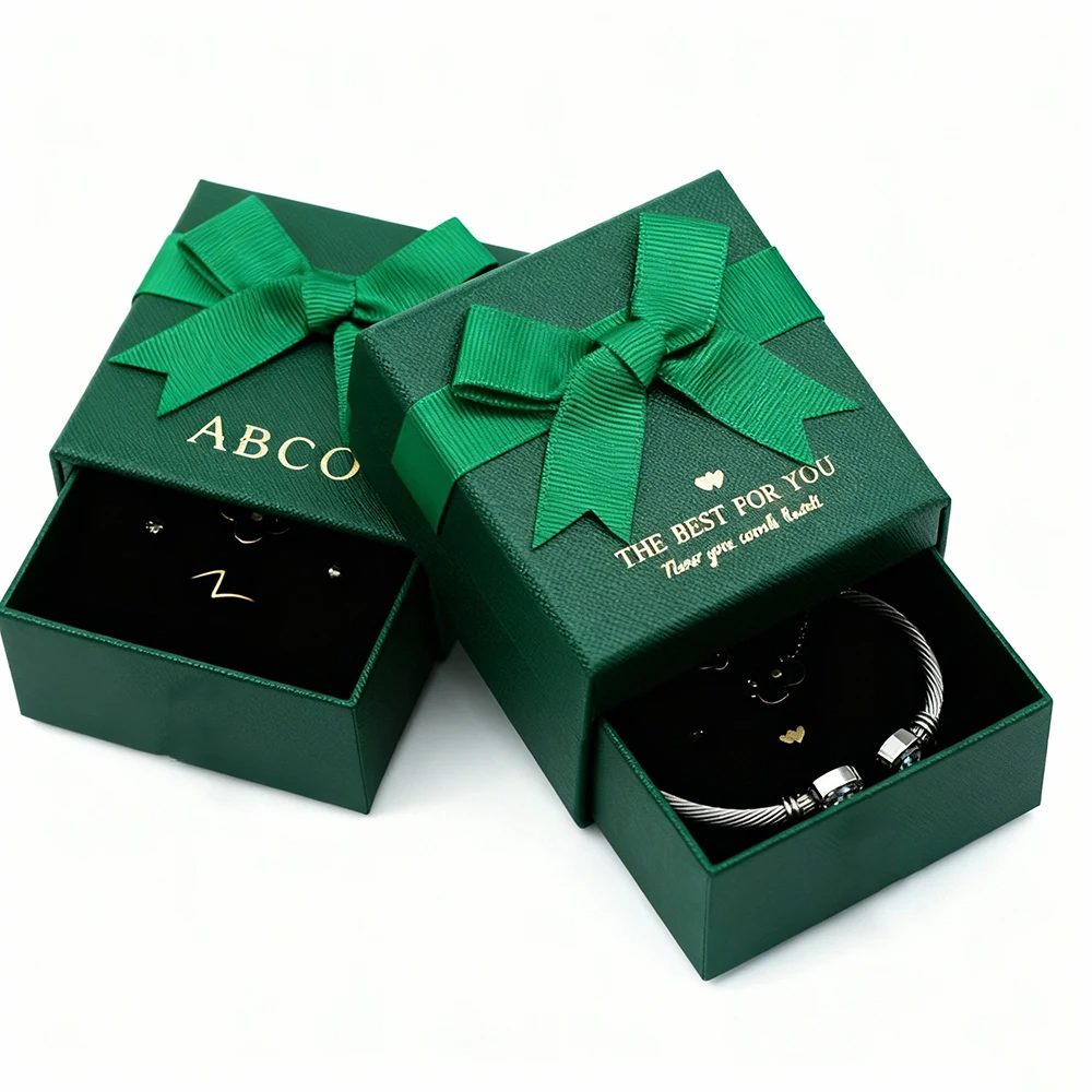 Logo nach Maß Solid Color Schmuck Papier Box