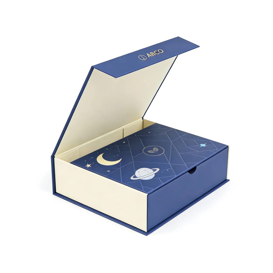 Individuell Book Shaped Paperboard Falt Verpackungsbox