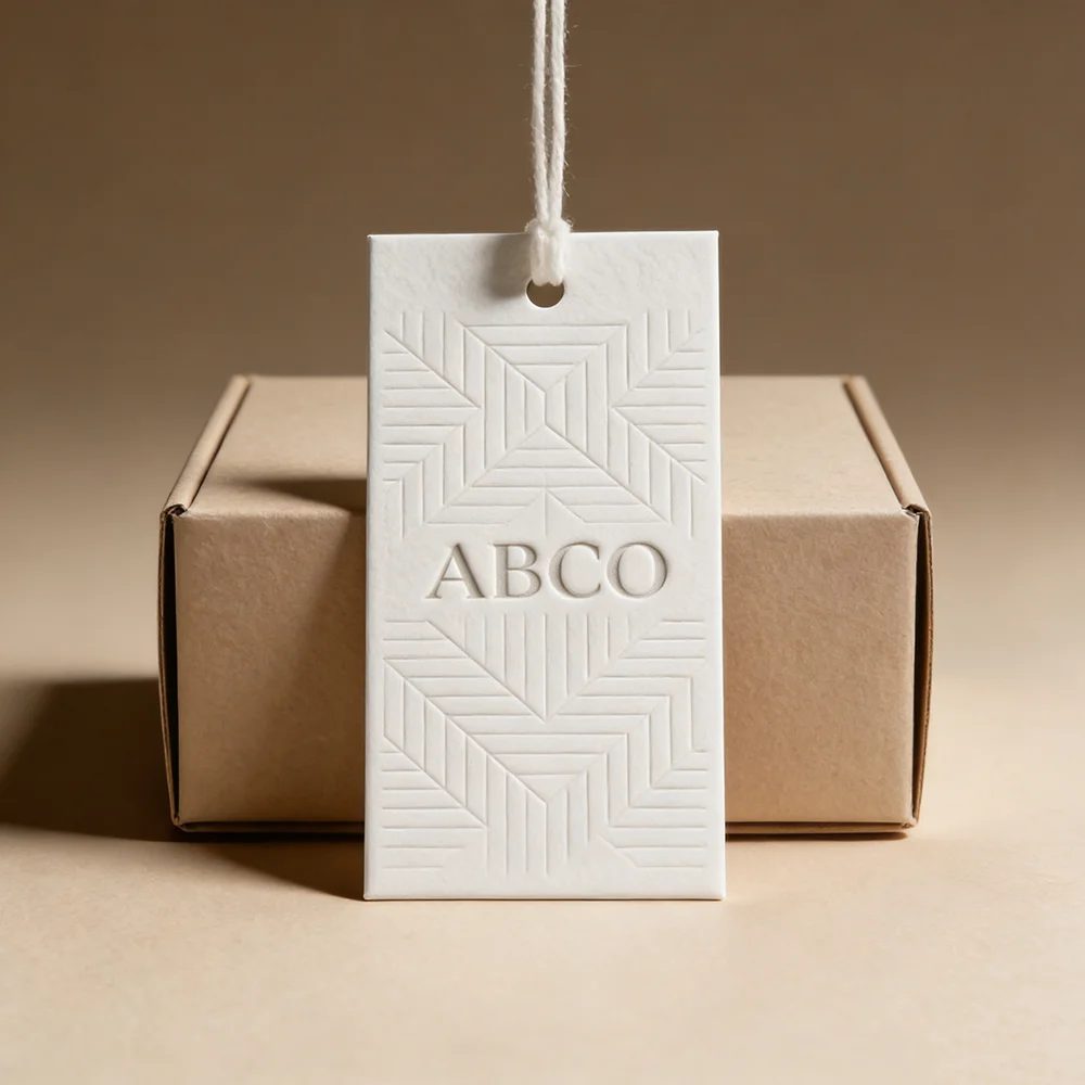 Individuell Labels Papier Anti-counterfeit Gold Stamp Hang Tags For Socks