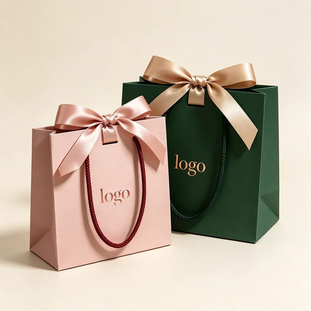Personnalisé Promotional Noir Cadeau Shopping Luxe Craft Kraft Papier Bags