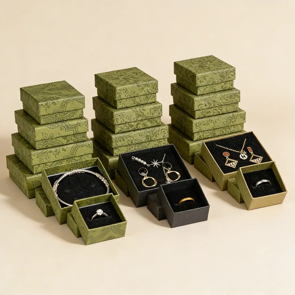 Paper Cardboard Lid And Base Jewelry Box