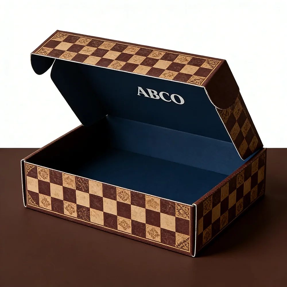 Customizable Kraft Corrugated Falt Boxes Griffe Reusable Verpackung