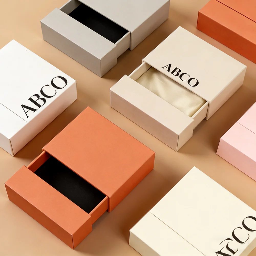 Custom Logo Recycled Materials Earrings Rigid Paper Boxes