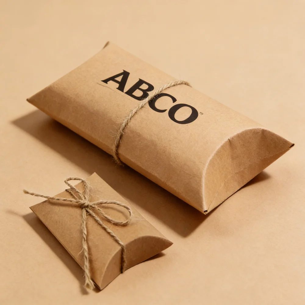 Food Safe Pillow Box Verpackung Kraft Papier Geschenk Candy Box