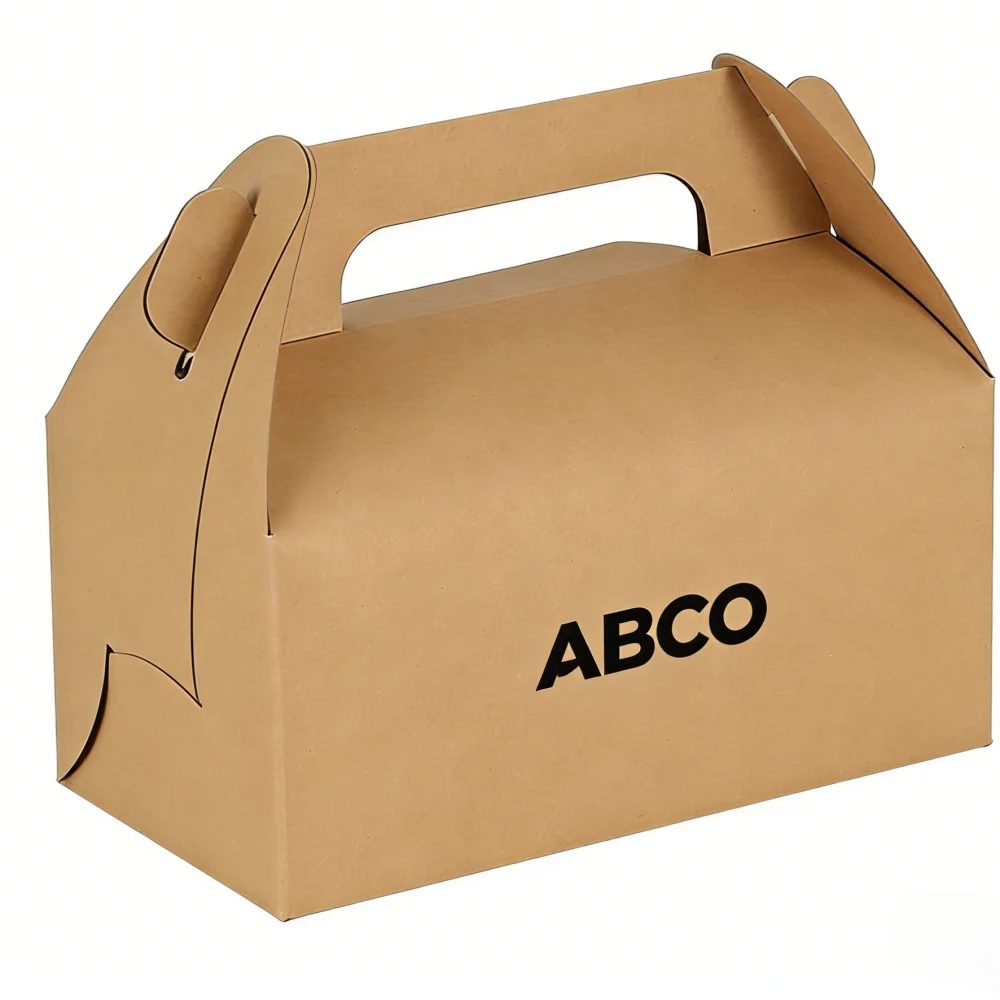 Aseptic Greaseproof Craft Papier Self-erecting Square Portable Customizable Food-grade Takeout