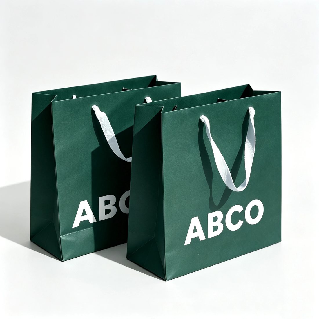 Papier Shopping Bags With Ruban Handles Impression Personnalisée Emballage