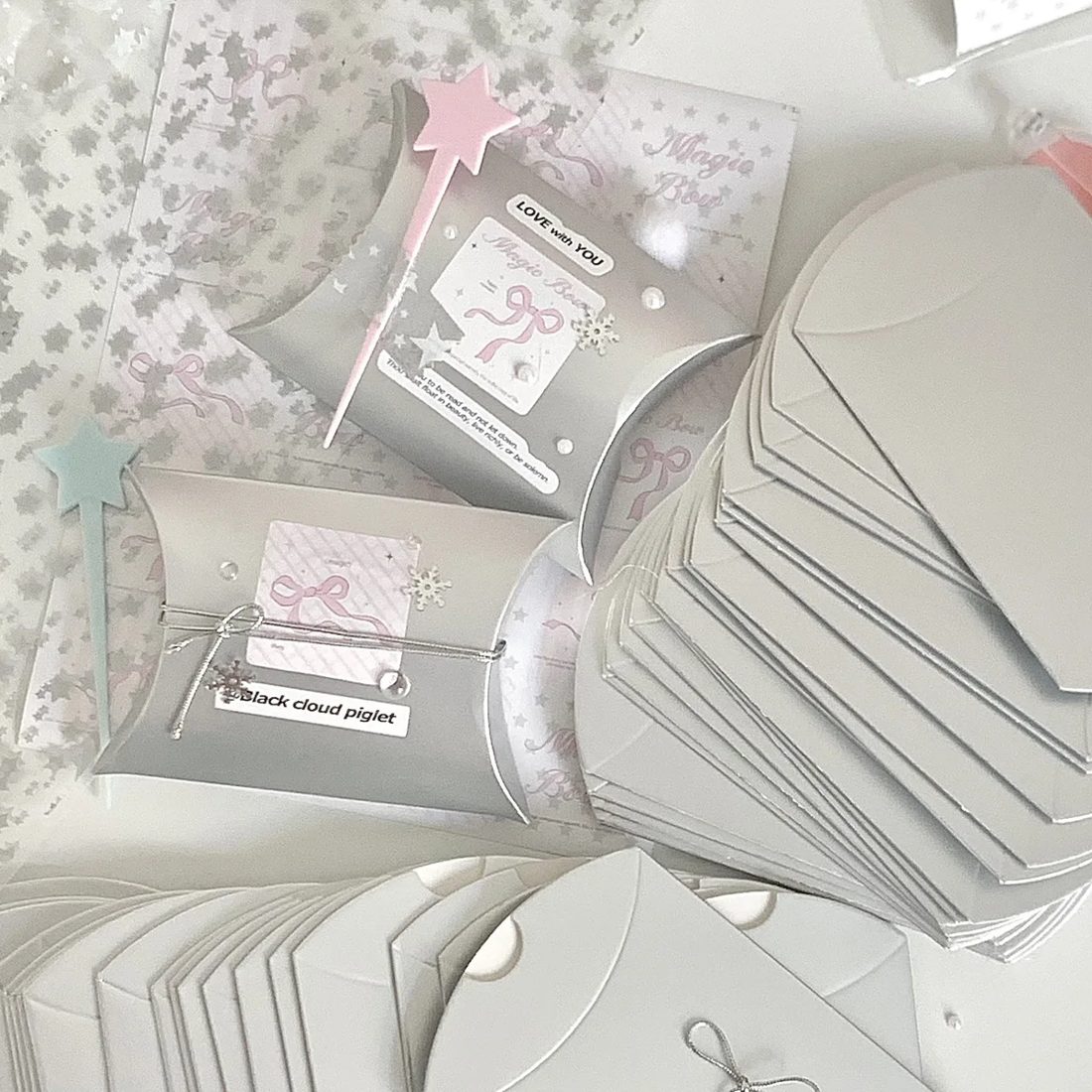 Ins Silber Pillow Geschenk Karton High-value Card Verpackung