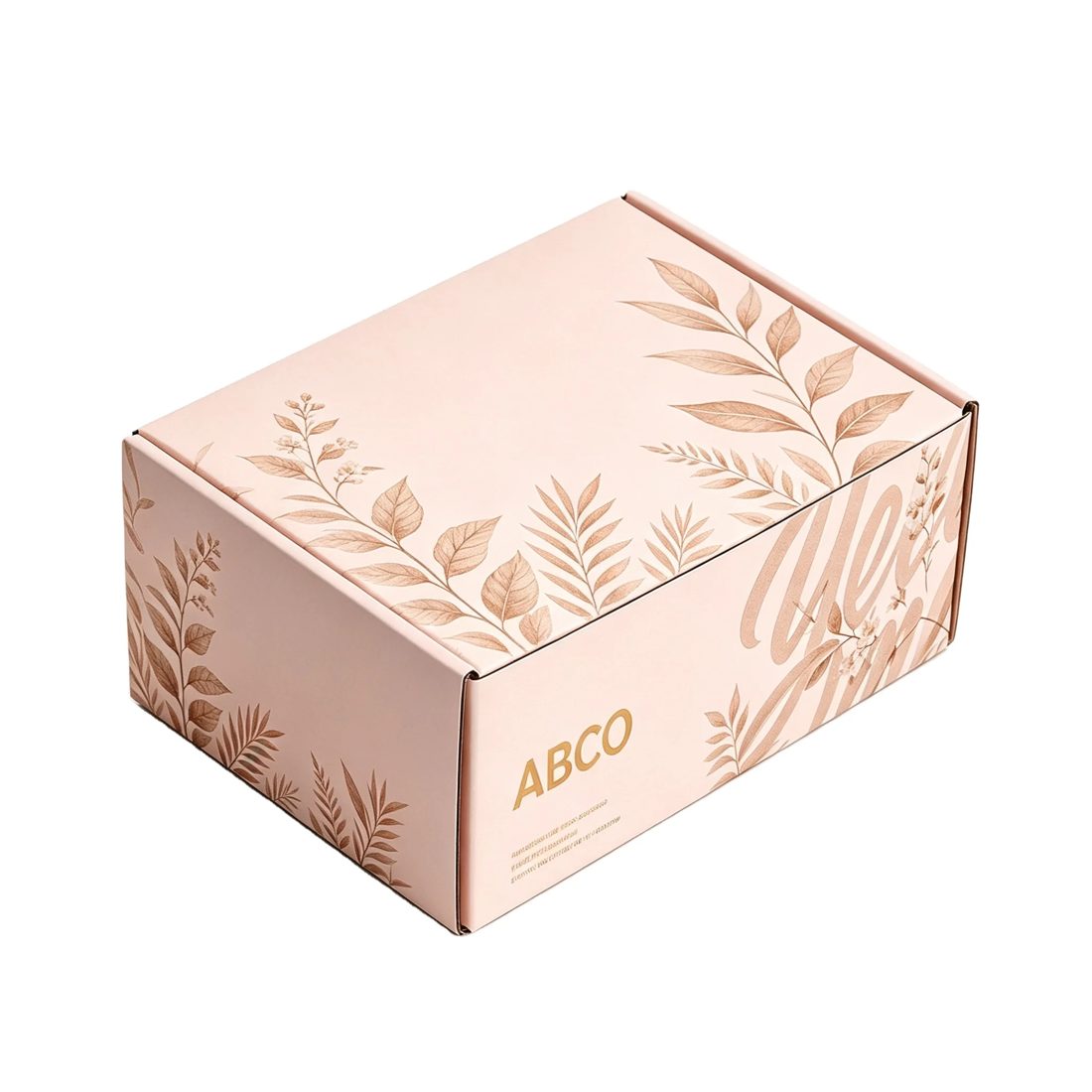 Luxus Beige Matte Corrugated Versandkarton