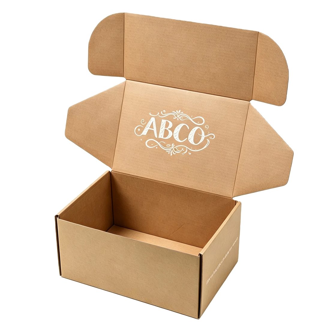 Logo nach Maß Kraft Corrugated Versandkarton Self Erecting Papier Verpackung