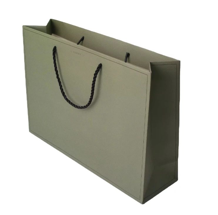 Logo Personnalisé Cadeau Papier Bags Matte Finish Luxe Shopping Emballage