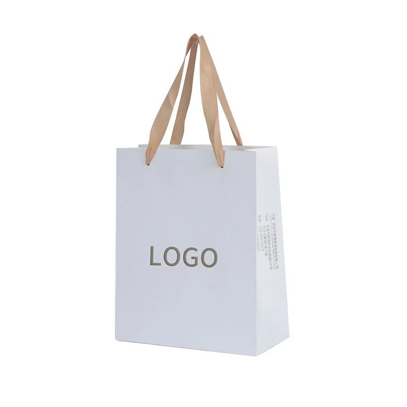 Papier Geschenk Bags Bandgriffe Logo Verpackung