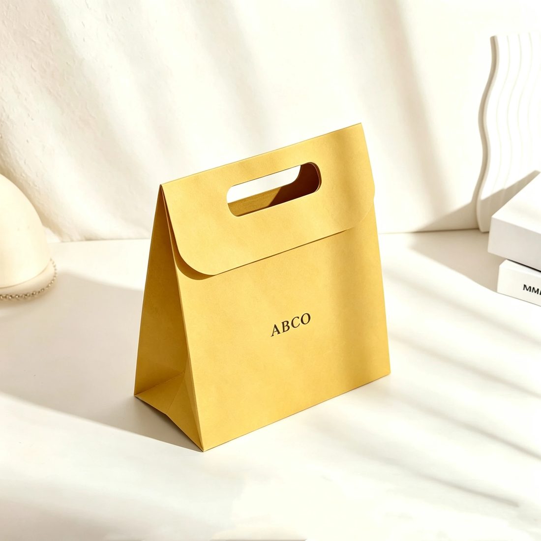250g Papier Geschenk Bags Gold Hot Stamping Verpackung