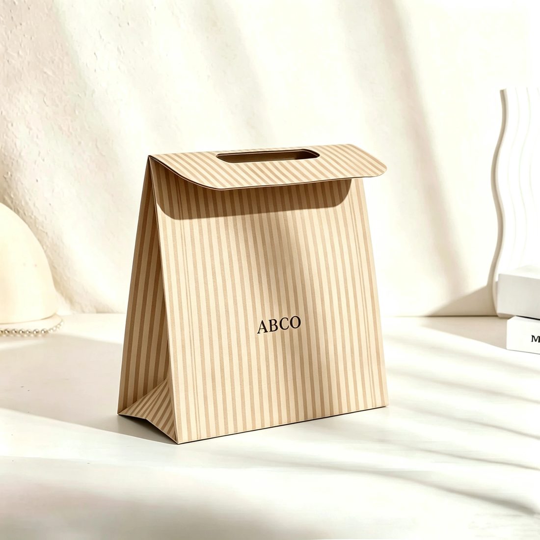 Luxus Craft Geschenk Bedruckt Kraft Griffe Classic Embossing Retail Clothing