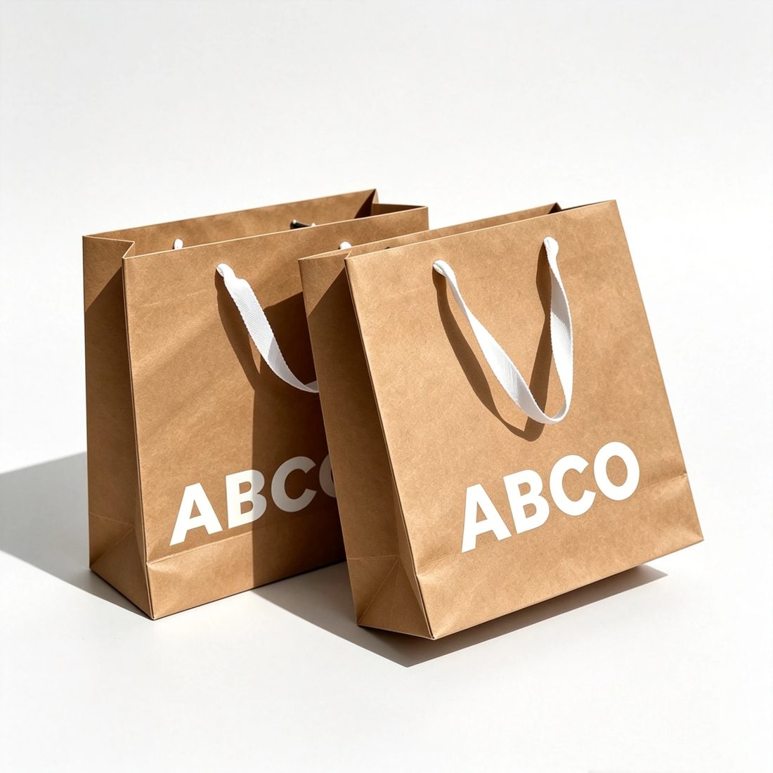 Impression Personnalisée Brown Kraft Papier Cadeau Bags