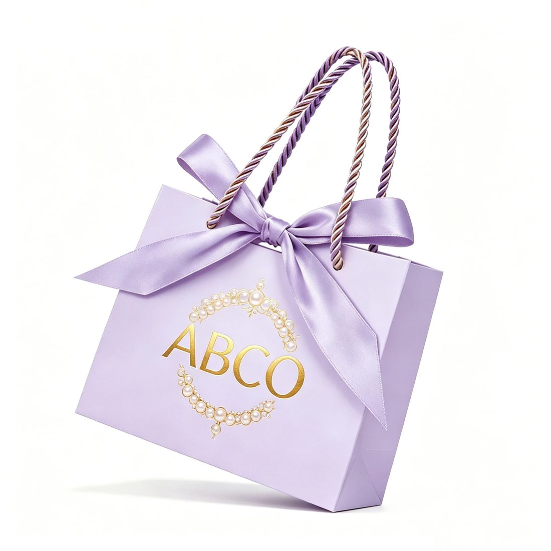 Impression Personnalisée Papier Shopping Bags Poignées Ruban Cadeau Emballage