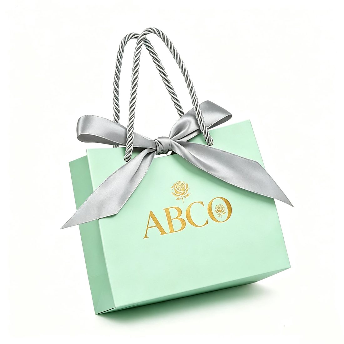 Papier Geschenk Tasche Logo nach Maß Offset Printing Hot Stamping Band