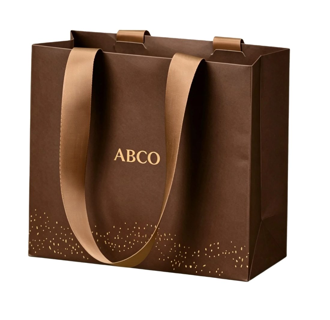 Logo nach Maß Papier Geschenk Bags Bandgriffe Boutique Verpackung