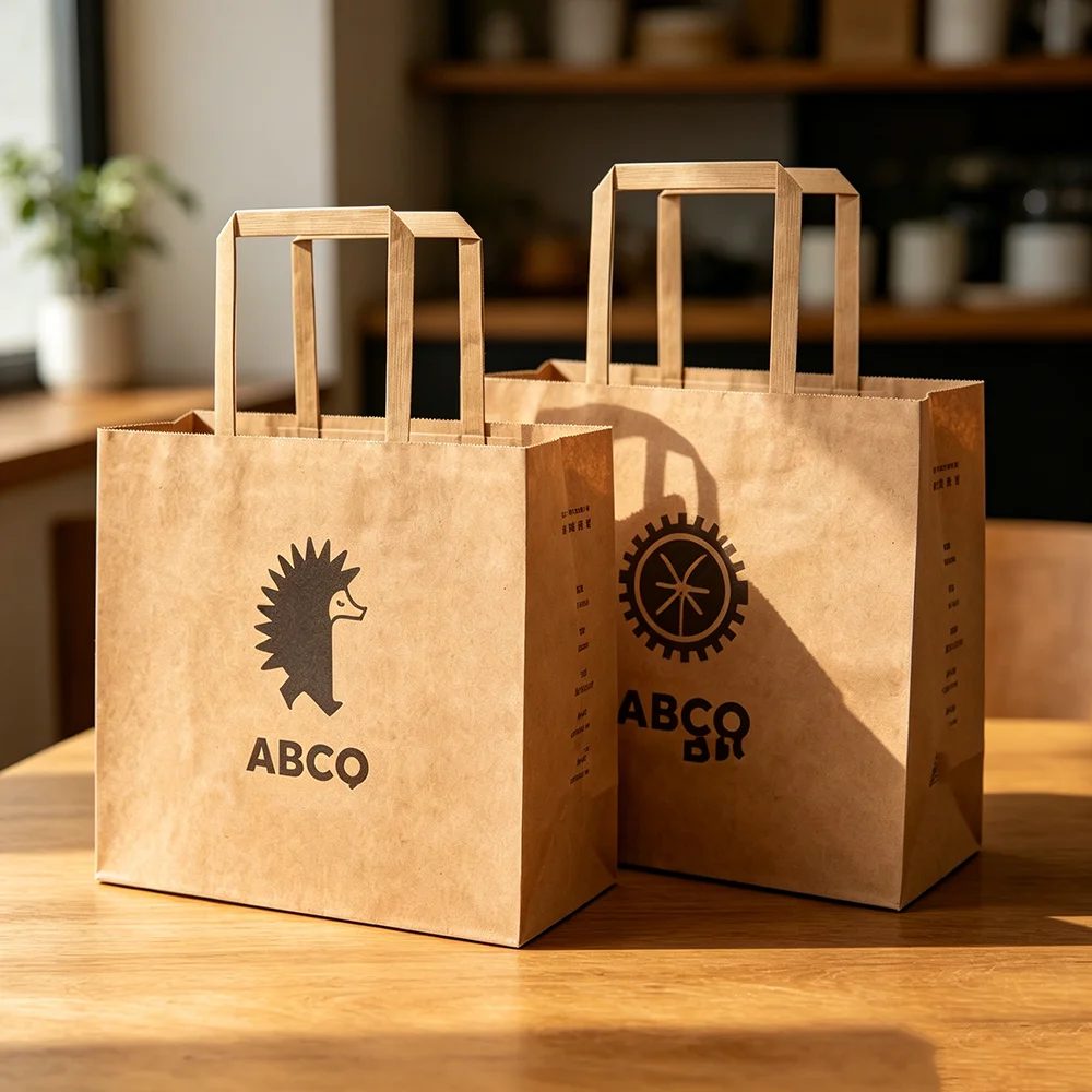 Personnalisé Takeaway Emballage Fast Food Kraft Papier Bags