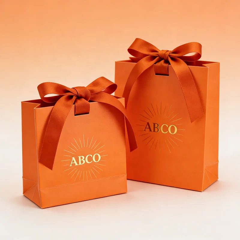 Luxe Logo Personnalisé Kraft Matte Laminated Sac en Papier