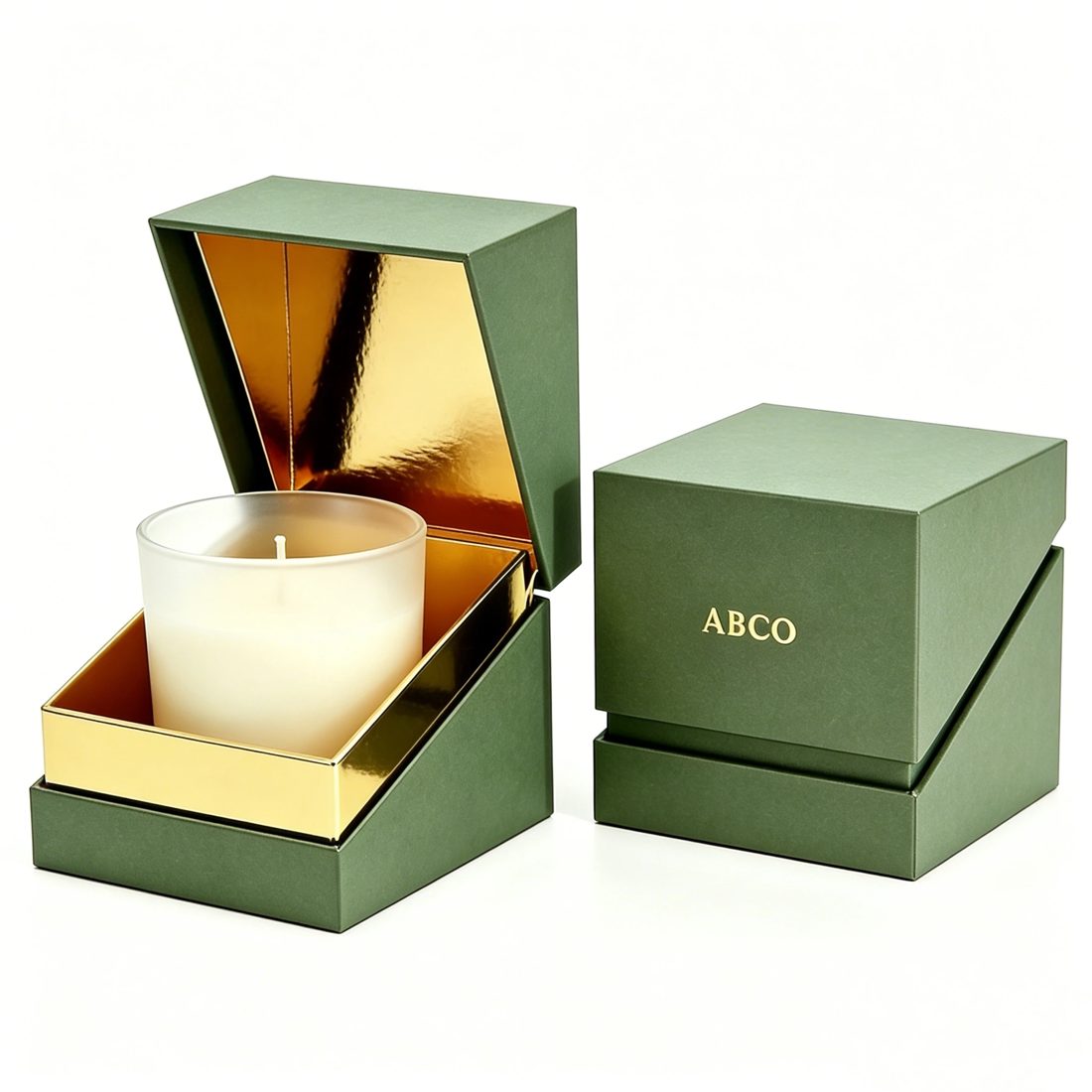 Customizable Rectangle Schwarz Candle Jars With Paperboard Geschenk Boxes