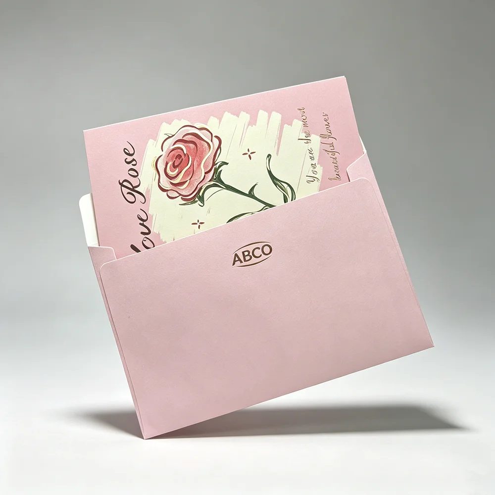 Recycled Mini Kraft Papier Falt Square Envelope With Individuell Four-color