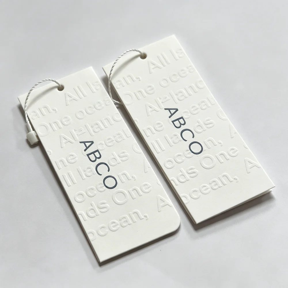 Individuell Luxus Waterproof Garment Hang Tags Clothing Brand Swing Tag