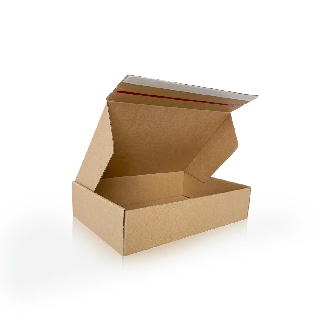 Kraft Corrugated Versandkarton Tear Strip Self Erecting Tuck Karton