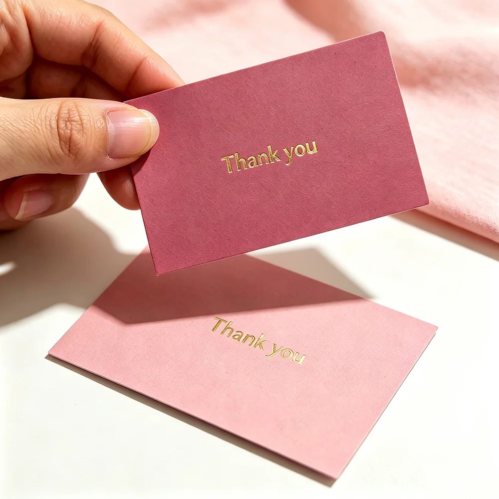 Luxus Gold Foil Edge Art Papier Business Cards With Screen