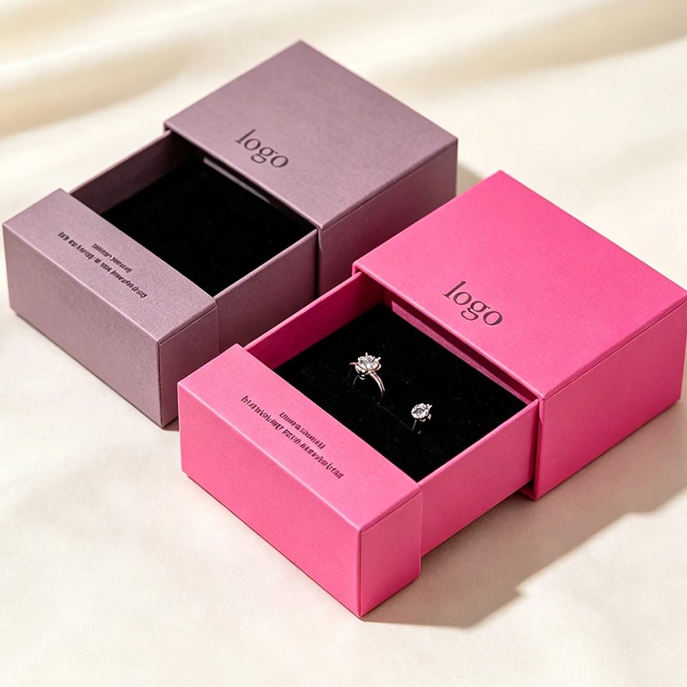 Luxus Papier Schmuck Verpackung Sliding Geschenkbox