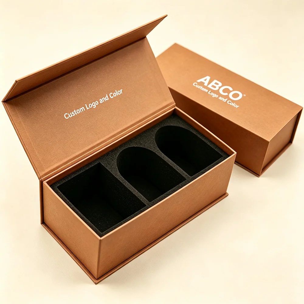 Logo Personnalisé Luxe Étui Magnétique Pliant Coffret Cadeau