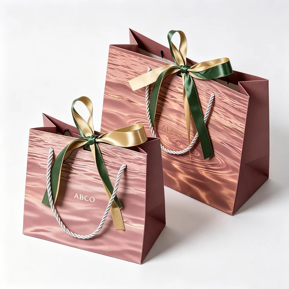 Logo nach Maß Bedruckt Kraft Papier Luxus Geschenk Tasche